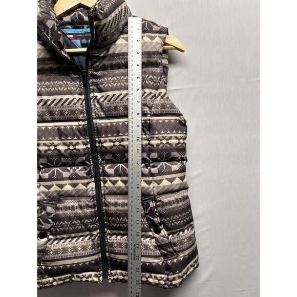 Tommy Hilfiger Puffer Vest Womens Small Nordic Snowflake Full Zip Warm - Picture 8 of 9